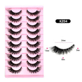 10 Pairs Mink Eyelashes KZ04